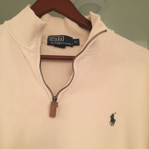 RL pullover in cream color. XL.